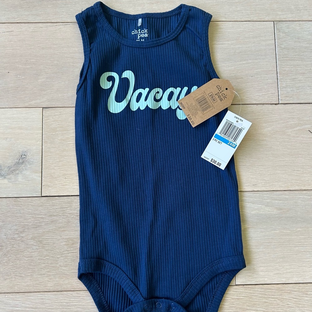 Chick Pea Navy Blue 'Vacay' One Piece